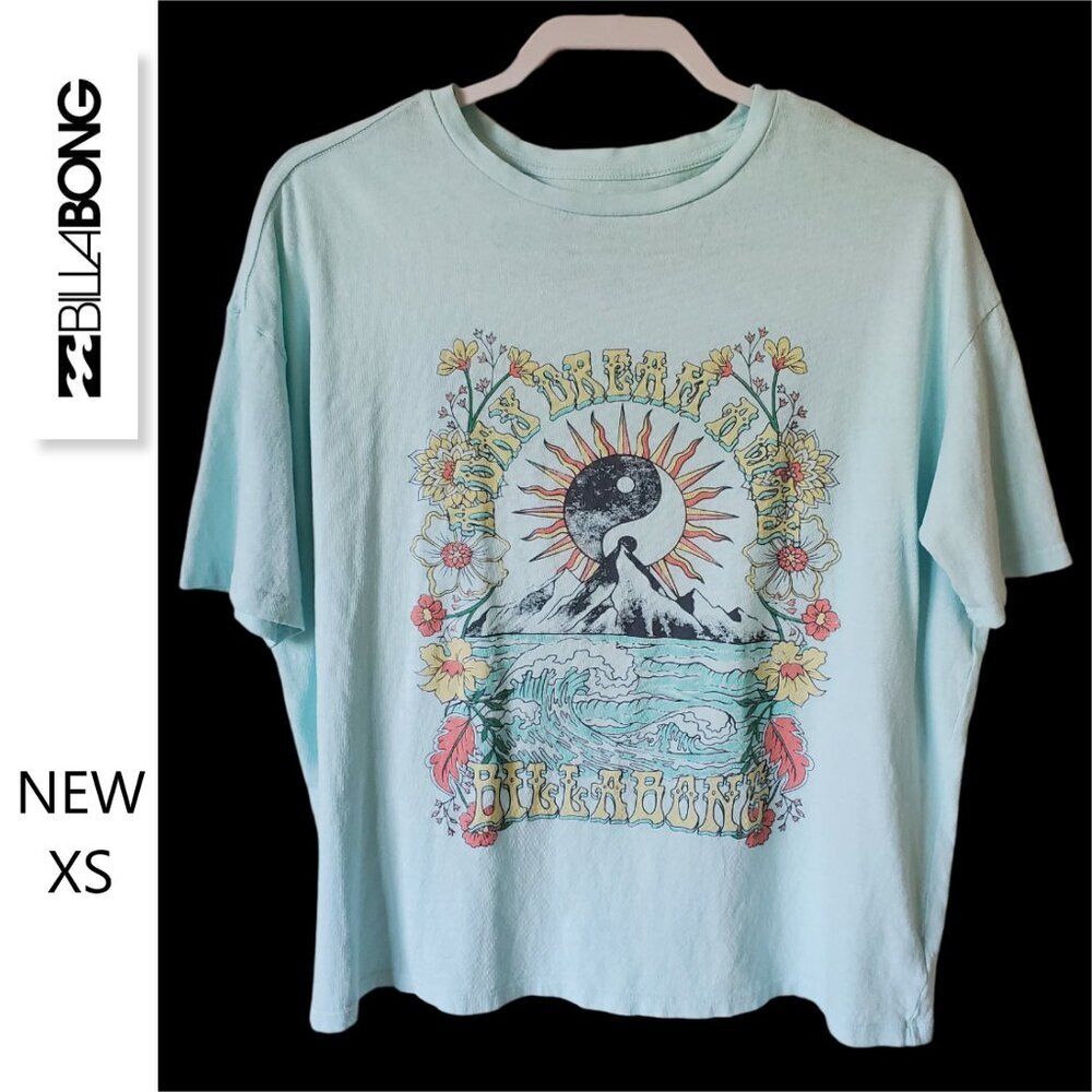 NEW Billabong Daydream Away True Boy Oversized Tee Shirt Surf Beach Summer XS